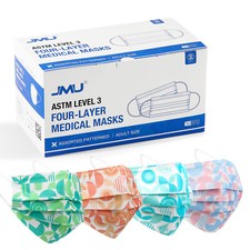 50pcs/box ASTM Level 3 Medical Mask 4 Layer Disposable Face JMU Masks BFE 98
