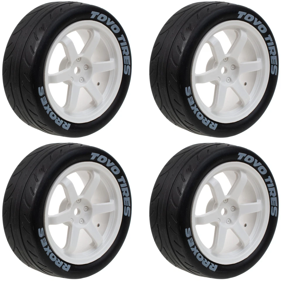 1/10 RC Drift Car Wheel Rims & Rubber Tire for Traxxas Tamiya TT-01 / TT-02 HPI - Image 3 of 4