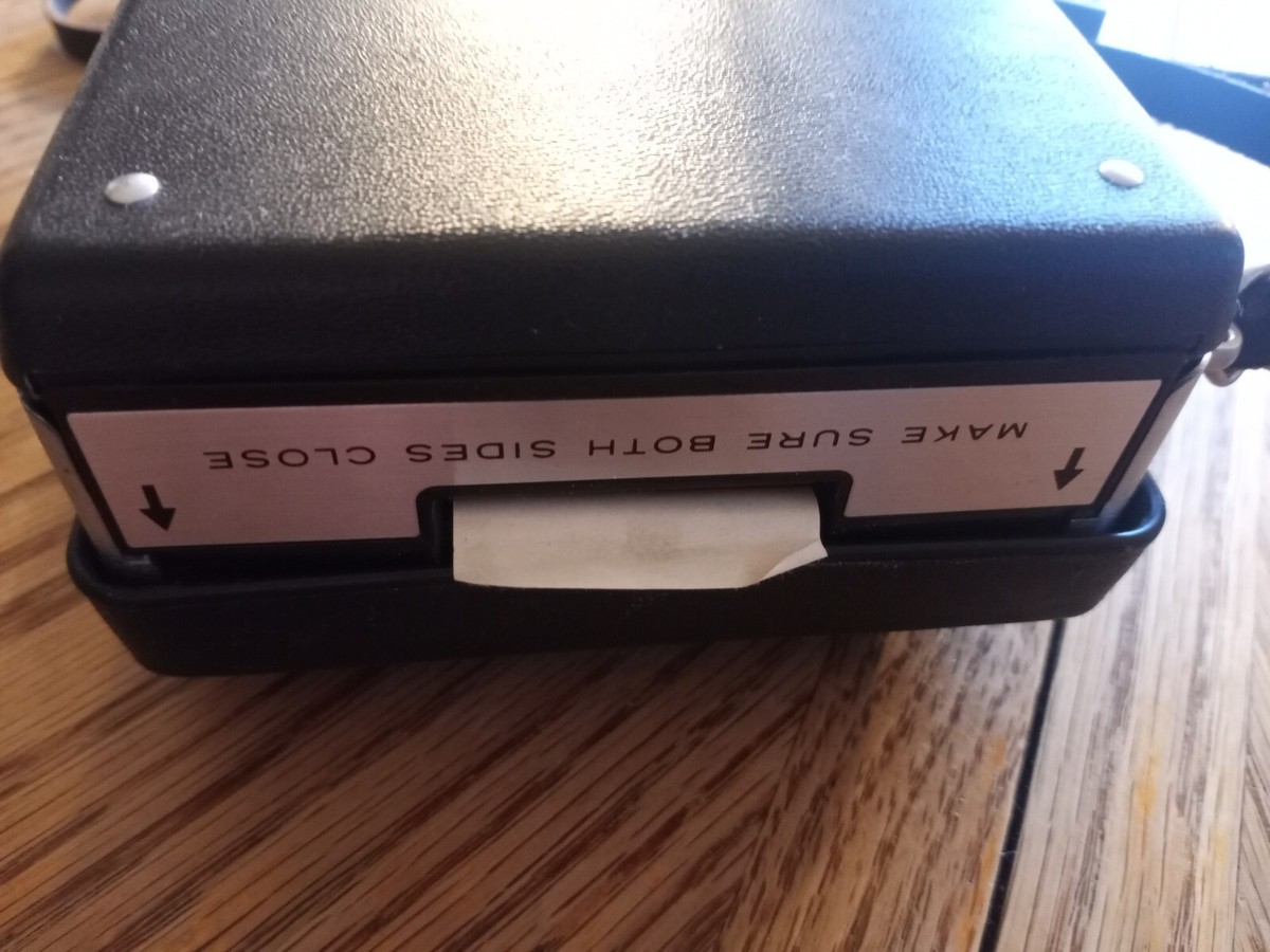 Vintage POLAROID 450 Land Camera With Flash, Cover & Paperwork