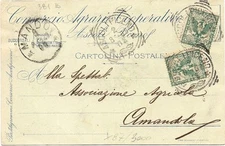 C11503-Ascoli Piceno, Cooperative Agricultural Consortium, for Amandola, 5+5c.,1906