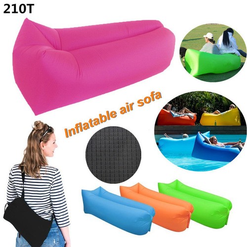 COLCHON COLCHONETA CAMA HINCHABLE SOFA LAZY BOLSA SILLON INFLADO RAPIDO MANUAL - Imagen 2 de 8