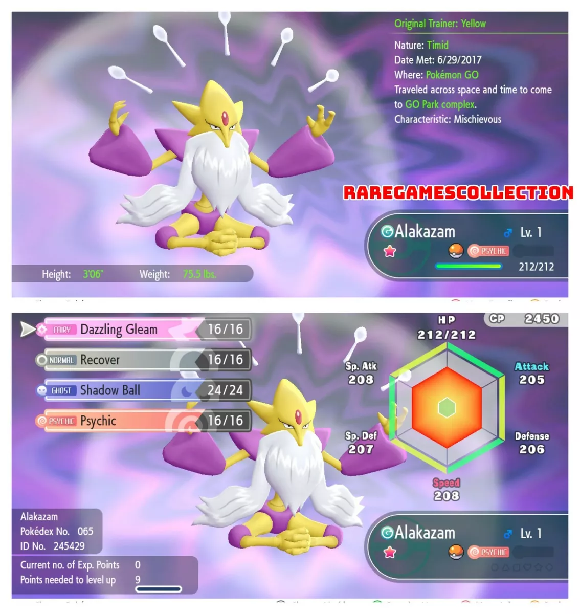 Alakazam (Shiny) 6 IVs Competitive - PokemonGet - Ottieni tutti i