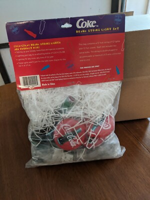 Vintage Coca Cola String Light Set Colorful Lights NEW in Bag