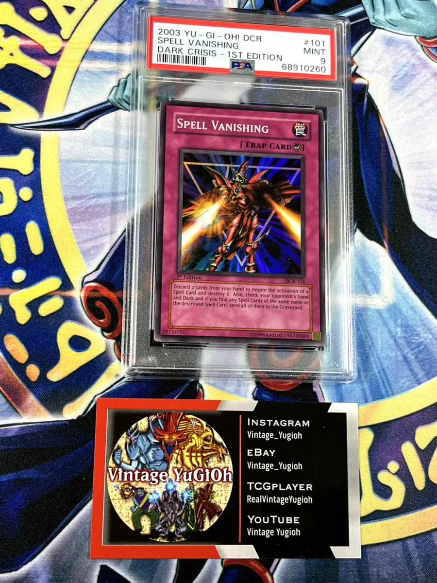 Yugioh Spell Vanishing DCR-101 1st Edition PSA 9 Super Rare | eBay