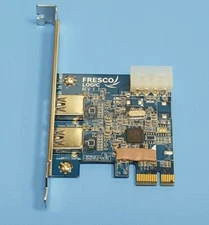 PCI-E to USB 3.0 2 Port Connector Adapter for Desktop, FL1009G, FRESCO LOGIC