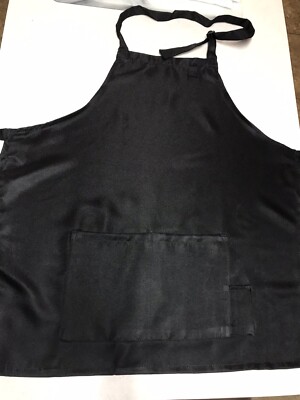 Black Kitchen Restaurant Cooking Waitress Apron With Pockets