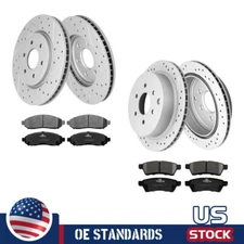 For Nissan Xterra Frontier Suzuki Equator Front and Rear Disc Rotors Brake Pads