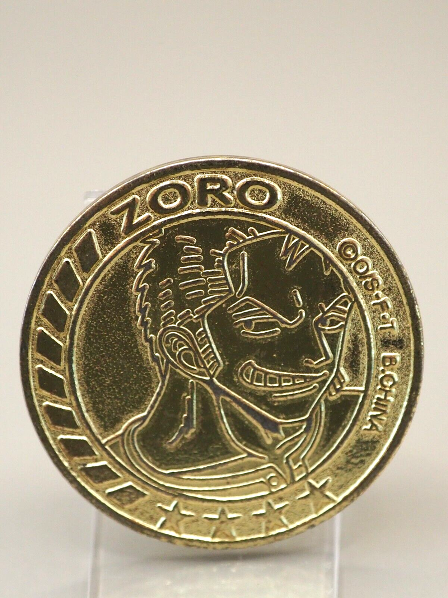 Roronoa Zoro ONE PIECE Coin Metallic Medals 100 Berry Japan C554