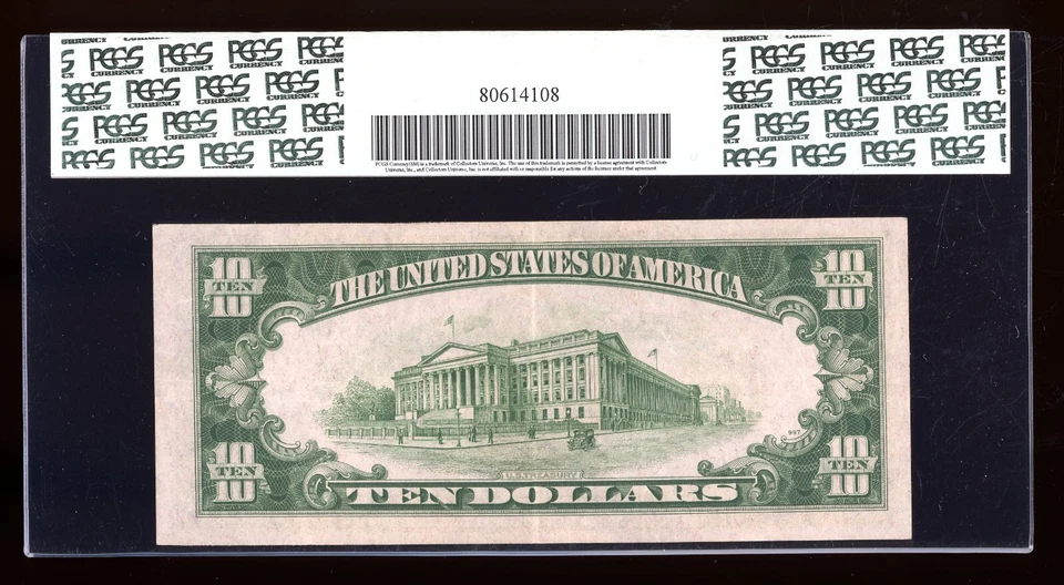 DBR 1934-A $10 FRN Chicago Fr. 2006-G PCGS 45 Serial G01464514C - Image 2 of 2