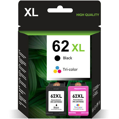 62XL (C2P05AN) Black + 62XL (C2P07AN) Color Ink for HP ENVY 5660 7640 7645 LOT