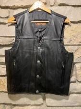 Daniel Smart Men’s Leather Concealed Carry Vest DS125 Buffalo NickelSmall NWT !