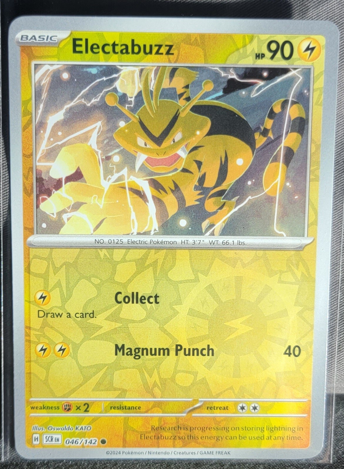 Pokemon TCG Card Electabuzz 046/142 S&V Stellar Crown Common Reverse Holo NM