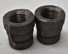 Lot of 2 AAR Cast Iron Reducing Couplings 1" x 3/4" Hardware Tools 2000 WOG