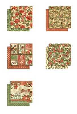 Graphic45 Winter Wonderland 1x Scrapbooking Papier 12X12'' Weihnachten 30,5 cm
