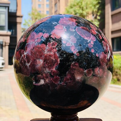 10.16LB  Natural Fireworks Stone Sphere Quartz Crystal Ball Specimen Healing