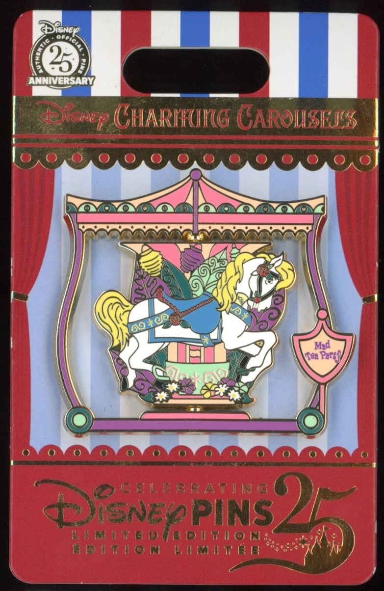 2025 Charming Carousels Mad Tea Party Carousel LE 2000 Spinner Disney Pin