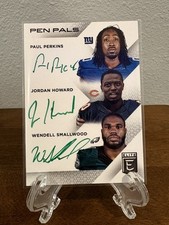 2016 Donruss Elite - Pen Pals Jordan Howard, Paul Perkins, Smallwood Green Ink 