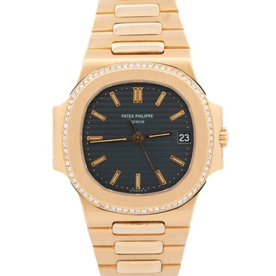 #ad PAPERS Patek Philippe Nautilus FACTORY DIAMOND 3800 002 18K Gold 37.5mm BOX $91793.86