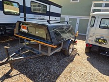 A.r.e. Pickup Topper For Late Model 2500 Gm Truck. Dark Blue Shell Camper