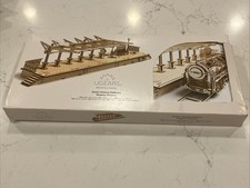 Ugears Railway Platform 3D Wooden Mechanical Puzzle Model Kit OPEN BOX COMPLETE