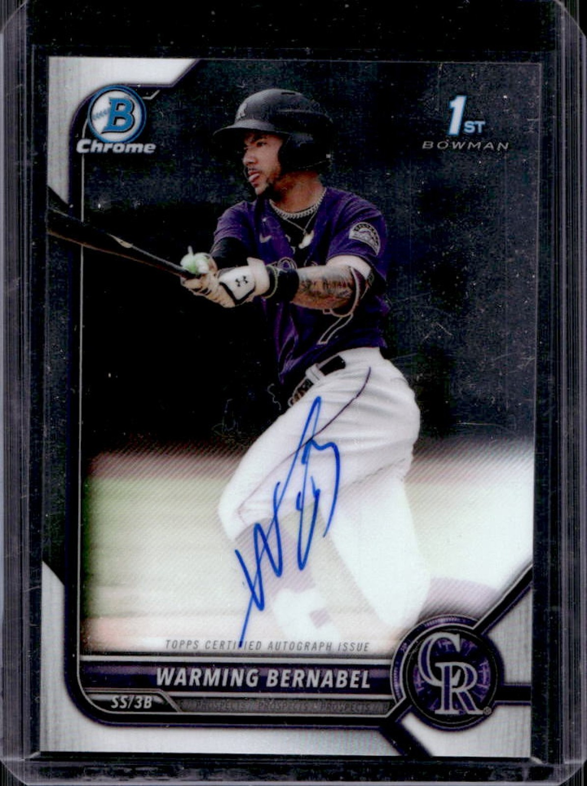 2022 Bowman Warming Bernabel Chrome Auto 1st Prospect #CPA-WB Rockies