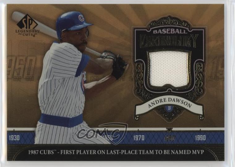2006 SP Legendary Cuts Baseball Chronology Materials Andre Dawson HOF 14mg
