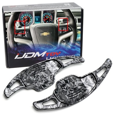''Forged Carbon'' Pattern Larger Steering Wheel Paddle Shift For Chevy Gen5 Camaro