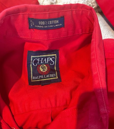 Men’s Ralph Lauren Chaps Red Shirt, size Medium - Picture 4 of 10