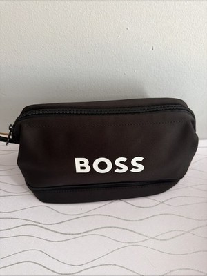 HUGO BOSS Black Toiletry Bag Travel Pouch NWOT