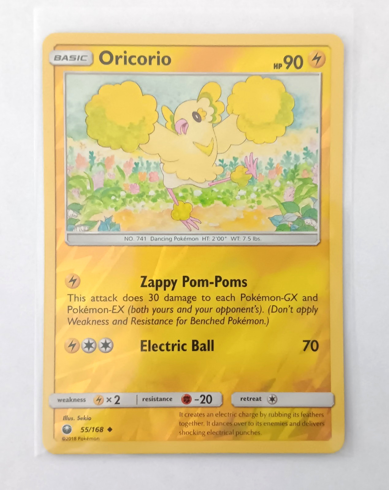 Pokemon Card Oricorio 55/168 Reverse Holo Uncommon Near Mint