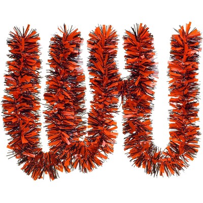 SCHWARZE-ORANGE GIRLANDE (2,70m) Halloween PVC Kunststoff Party Außen Innen Deko
