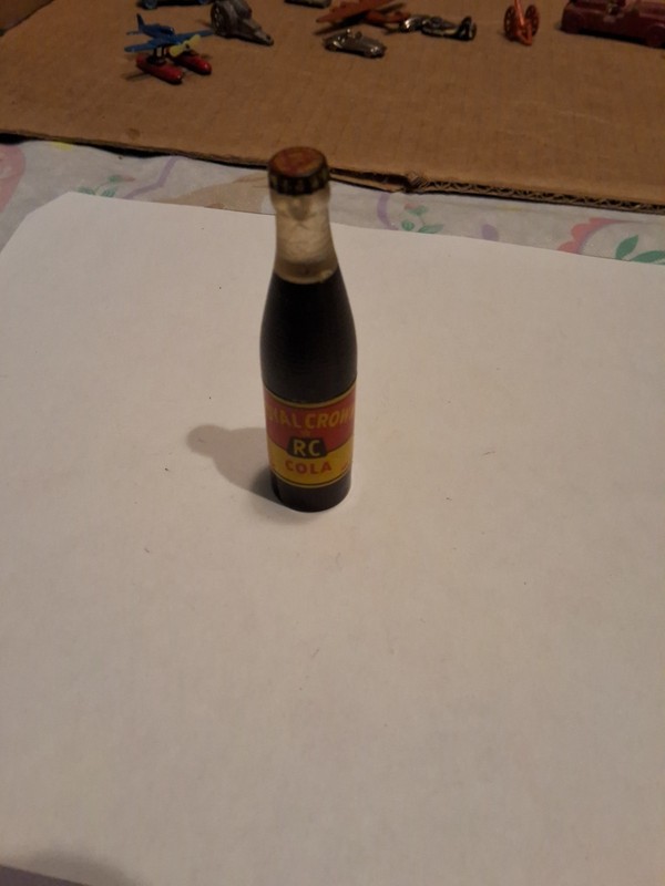 Vintage Miniature Royal Crown (RC) Cola Plastic Bottle 2 3/4 Inches Tall Rare