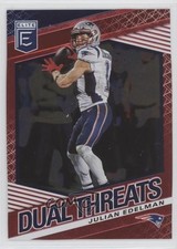 2020 Panini Donruss Elite Dual Threats Red 78/99 Julian Edelman #4 5yi