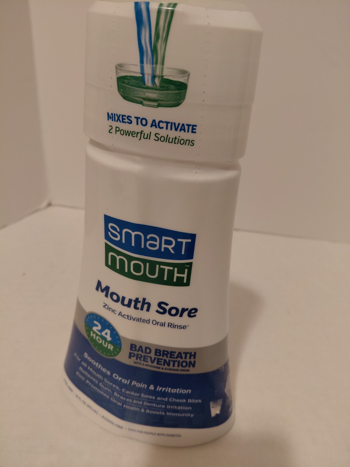 SmartMouth Activated Dual-Solution Mouth Sore Rinse Mouthwash, 1 fl oz,