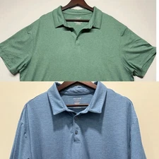 Two Member's Mark Favorite Soft Polos Green & Blue XXL Golf Workwear BOGO