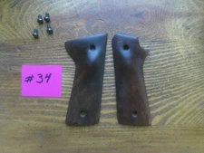 Vintage Colt 1911 .45ACP Smooth Hardwood National Match Target Palm Swell Grips