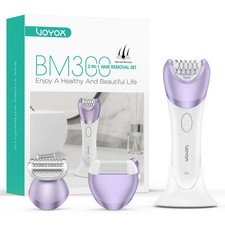 3 in 1 Cordless Epilator Hair Removal, Shaver  Callus Remover w/ Charging Dock