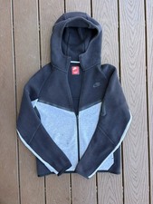 Nike Men's Tech Fleece Hoodie Black/Grey, Full Zip Size S Several Flaws
