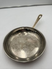 Vintage 8” Copper Bottom Aluminum Lined Brass Handled 2 Rivet Pan