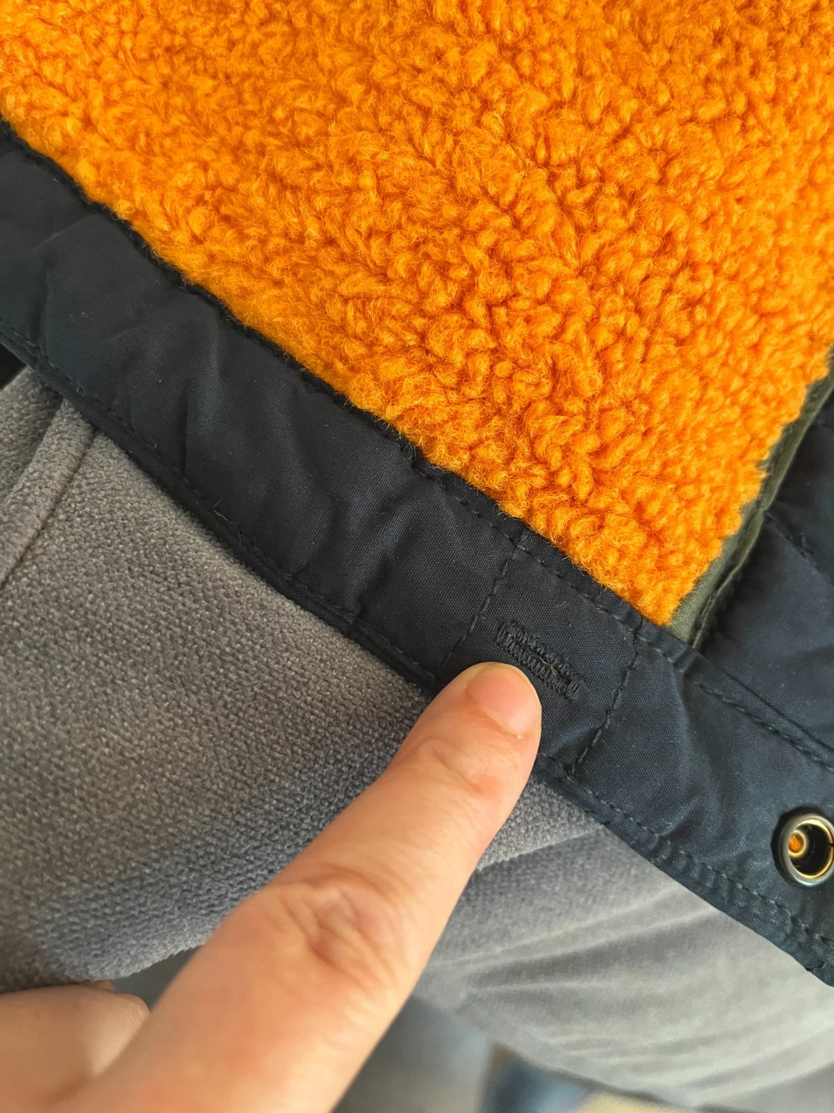 Relwen Fly Waxed CPO Jacket Navy Blue Men Small Sherpa-Lined HUCKBERRY NWOT image 11