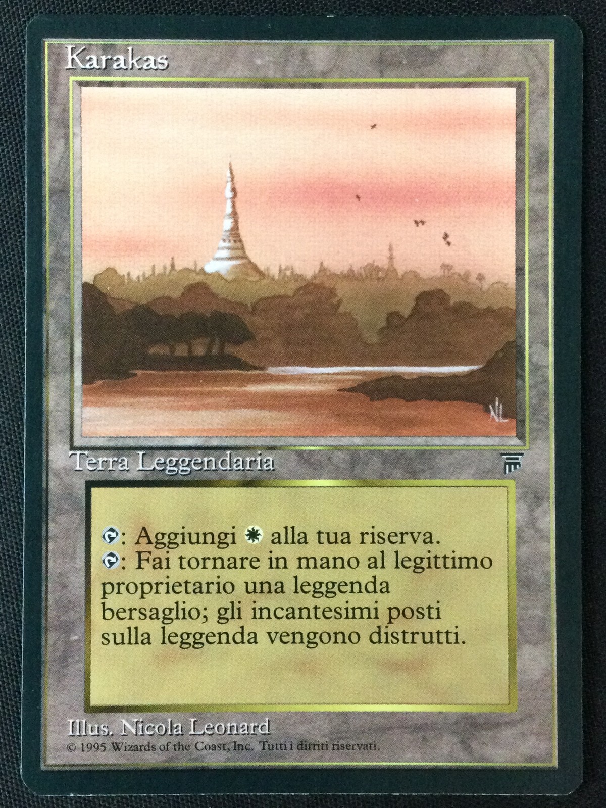 MTG Legends Karakas Legendary Land Italian LP+