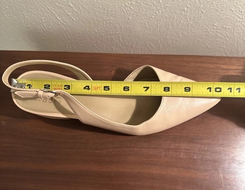 Naturalizer Banks Creme Brulee Leather slingback strap Flats 9W - Picture 11 of 14