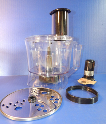 Oster Fusion Blender System 5 Cup Food Processor Work Bowl Lid Blades & Pusher