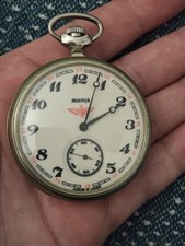 Orologio da taschino Molnija Made In Russia Ferroviere Funzionante Carica Manual