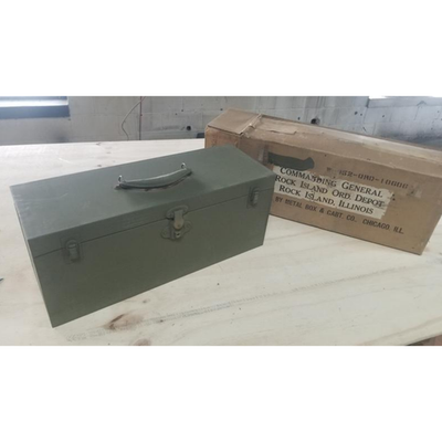 M6 MBC U.S. Military Storage Container Tool Box WWII Era Steel w