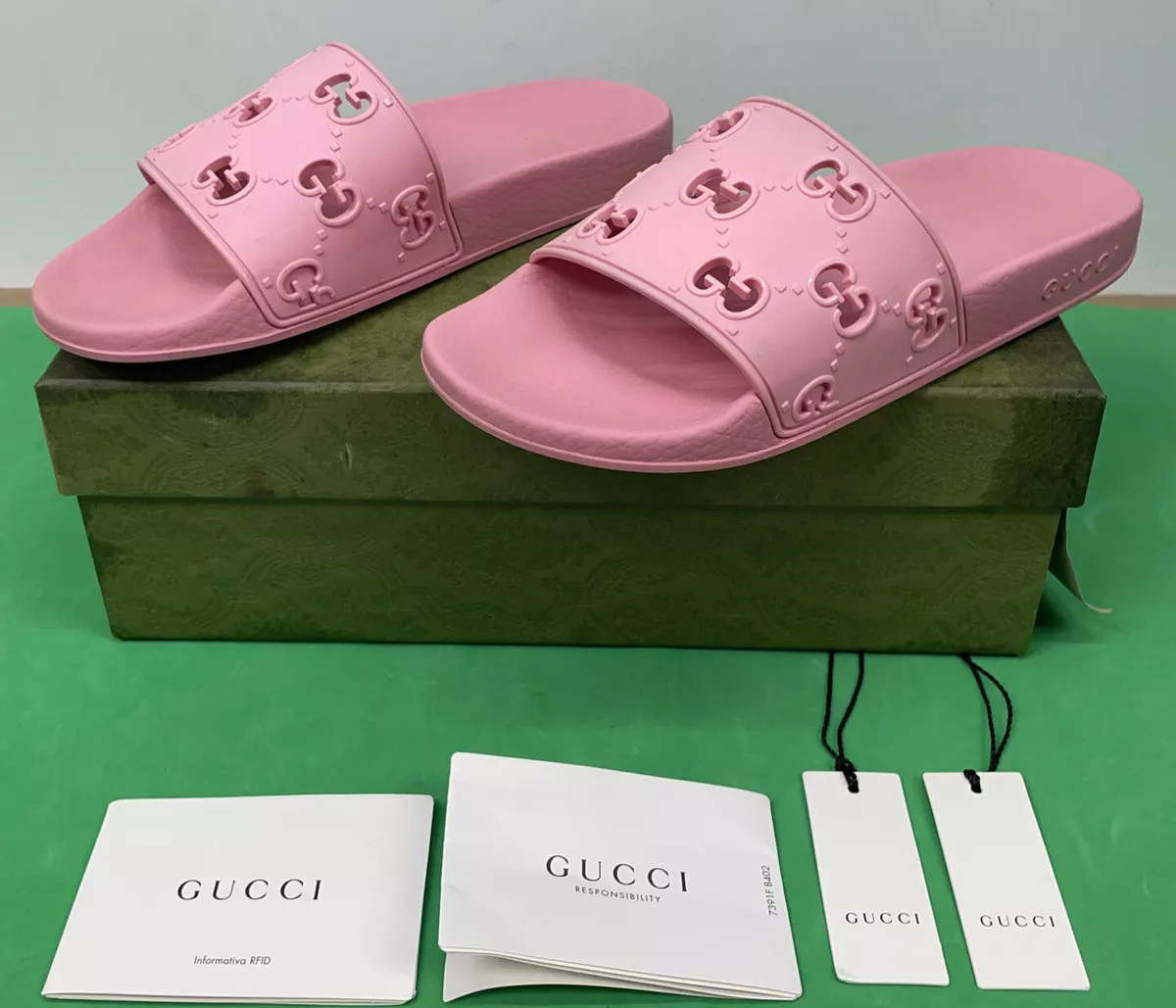 Gucci rose cheap pink slides