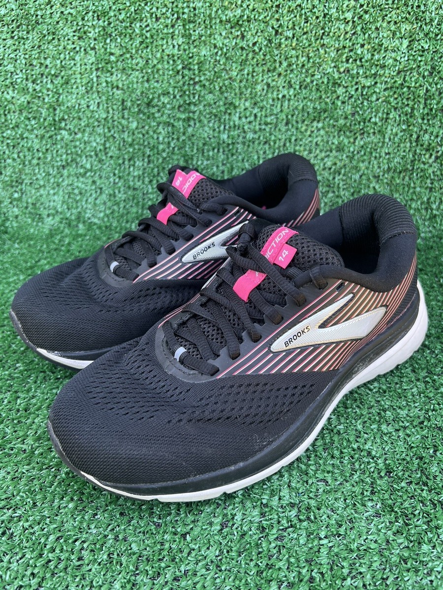 Brooks Addiction 14 1203062E050 Black Pink Running Sneakers Women's Size  2E