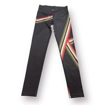 Kappa Black/Multi Color Track Pants Women s Size Medium Retro BNWT