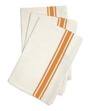 Aunt Martha's Stitch 'em Up Vintage Box Stripe Towels 18 By 28inch Orange On Nat
