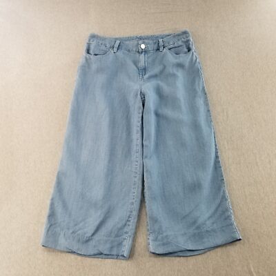 Chico's Jeans Size 00 Blue Wash Silky Smooth Feel Comfortable Capri 